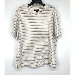 Treasure & Bond Top Stripe Boucle Short Sleeve Pullover
